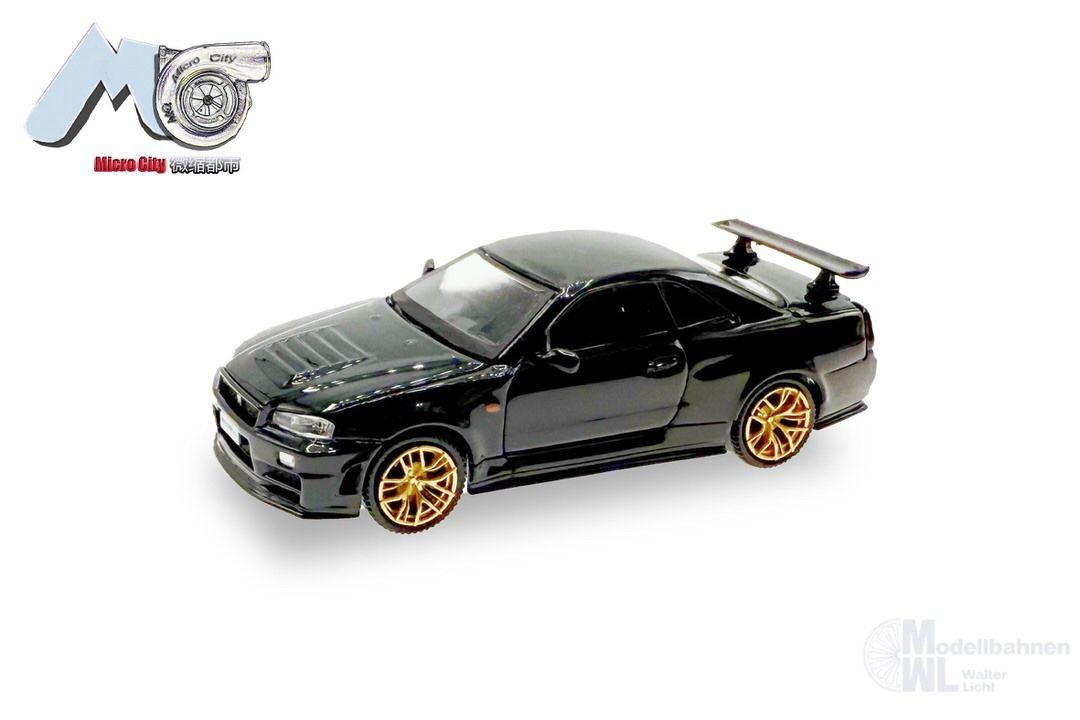 Herpa 87MC000046 - Nissan GTR 34 schwarz H0 1:87