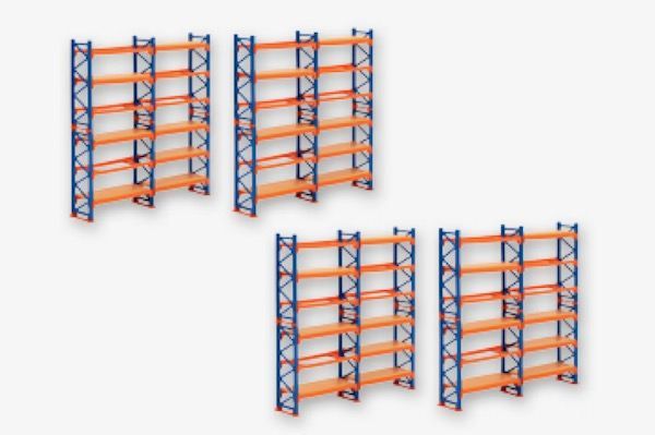 Kibri 38613 - Deko-Set Lager-Regalsystem H0 1:87