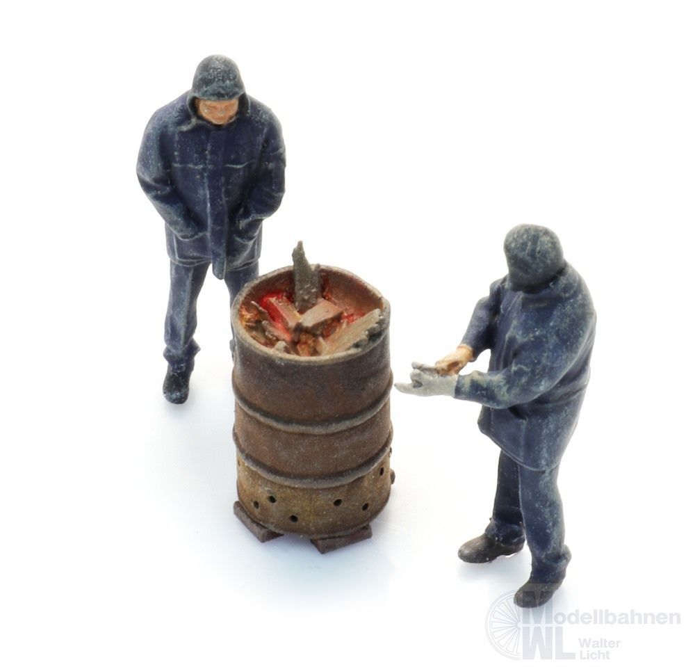 ARTITEC b.v. 5220016 - Bahnarbeiter mit Feuertonne (2x) Fertigmodell 1:220 ARTITEC b.v. 5220016 - Bahnarbeiter mit Feuertonne (2x) Fertigmodell 1:220