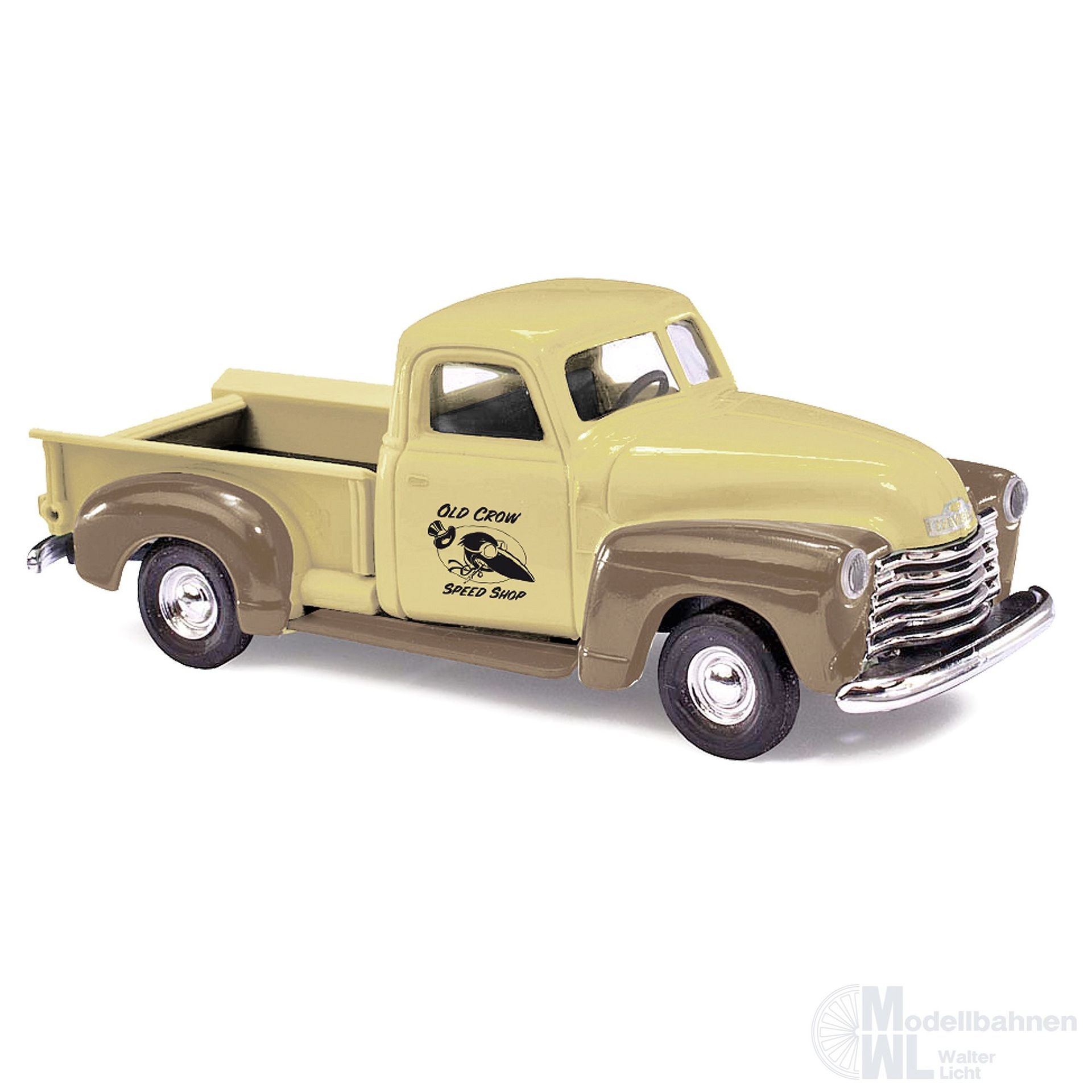 Busch 48246 - Chevrolet Pick-UpOld Crow Speedshop Bj.1950 H0 1:87 Busch 48246 - Chevrolet Pick-UpOld Crow Speedshop Bj.1950 H0 1:87