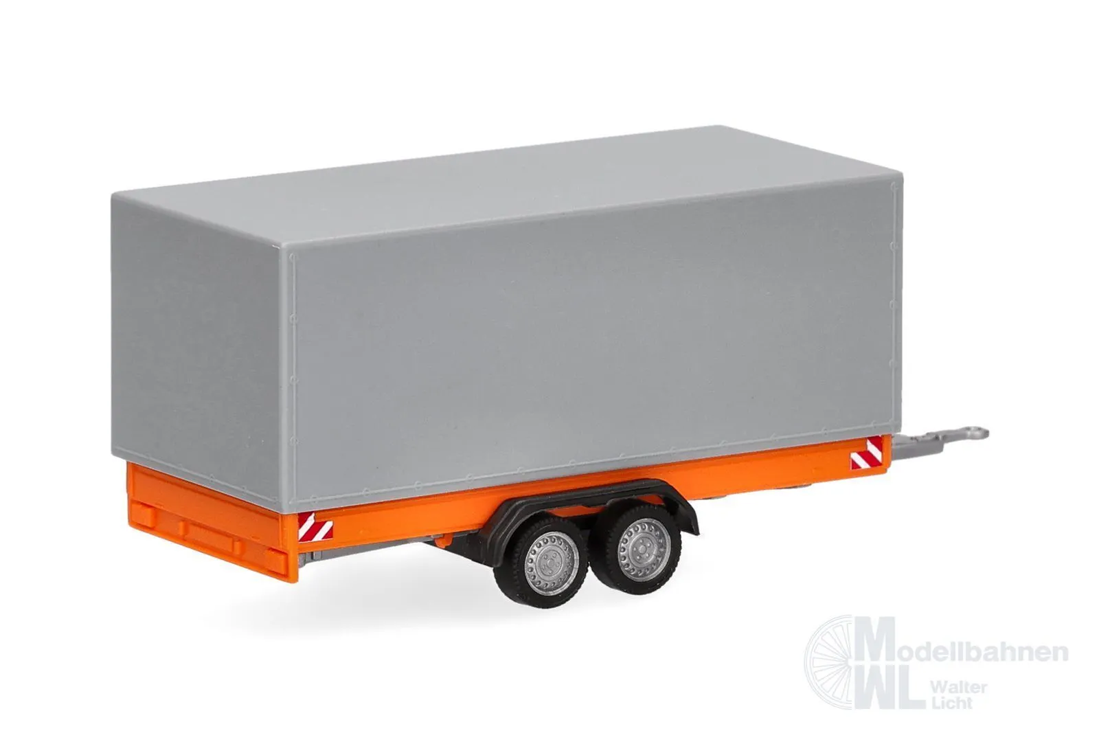 Herpa 055468 - Tandem-Planenanhänger für LKW 7,5t orange/grau H0 1:87