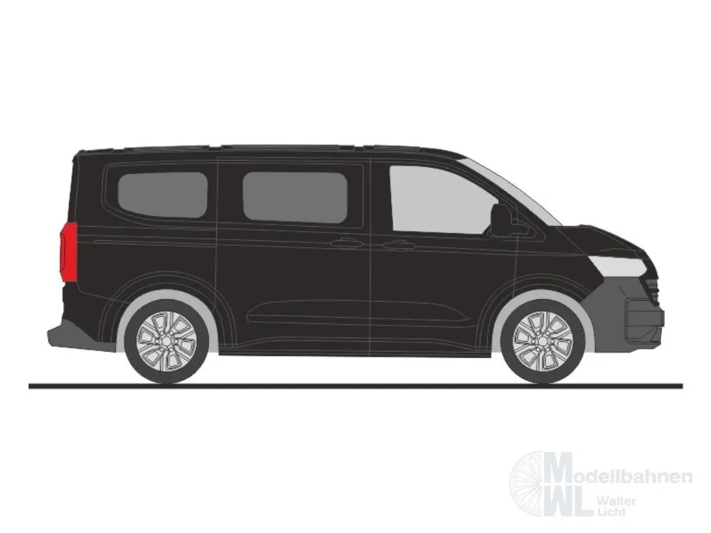 Rietze 11715 - Volkswagen Transporter T7 Bus KR FD midnight black metallic H0 1:87