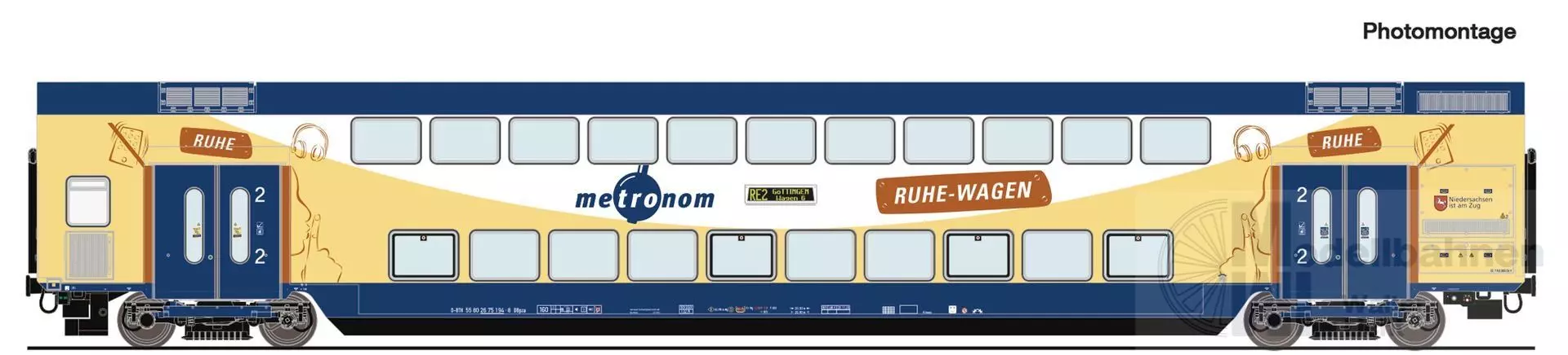 Roco 6220107 - Doppelstockwagen Metronom Ep.VI H0/WS