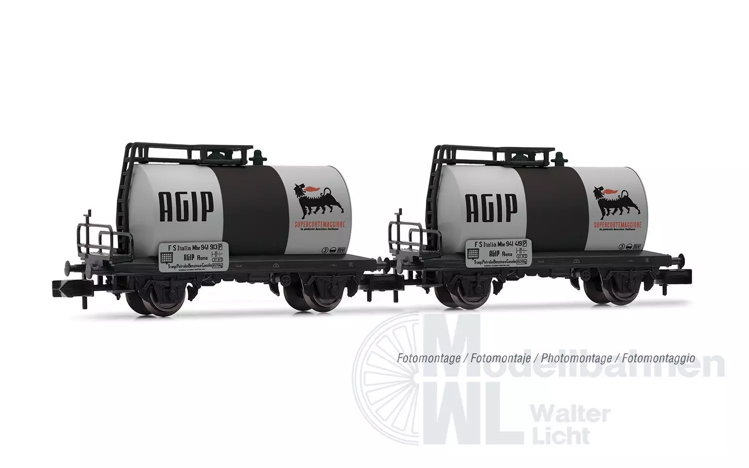 Arnold 6700 - Kesselwagen Set FS Ep.III 2.tlg. Agip N 1:160