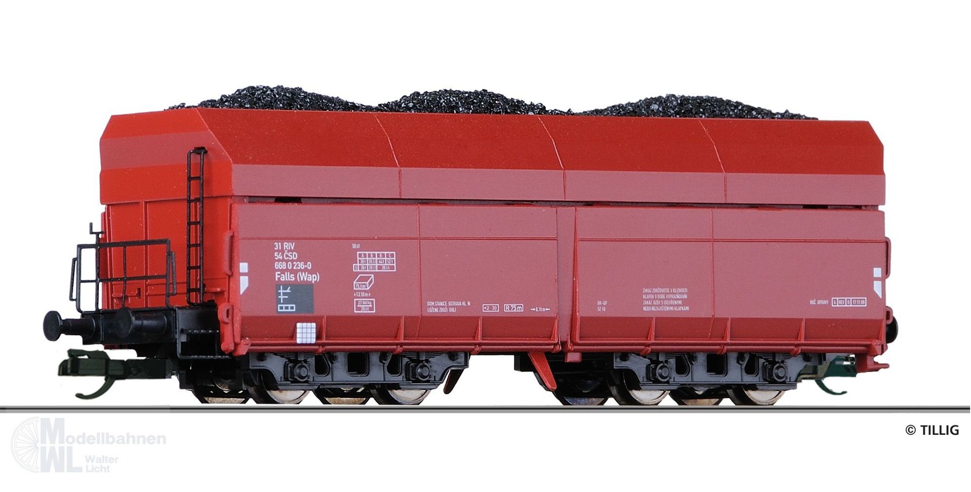 Tillig 502569 - Selbstentladewagen CSD Ep.IV Falls(ex 15203) TT 1:120