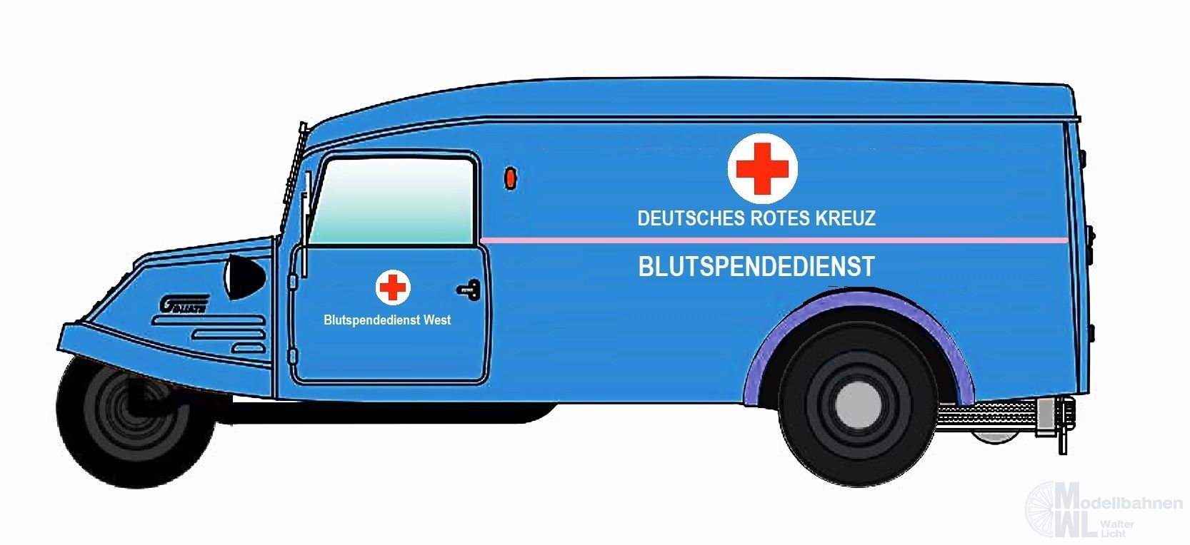 NPE NA88204 - Goliath GD 750 Kombi Blutspendedienst H0 1:87
