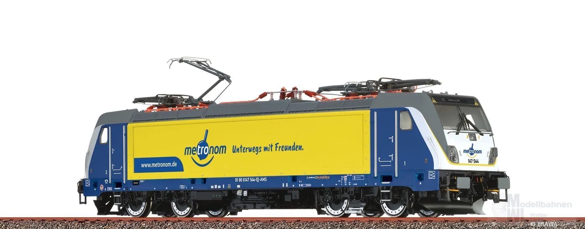 Brawa 43841 - E-Lok BR 147 544-1 Metronom Ep.VI H0/WS Sound