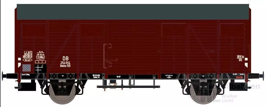 Exact Train 20911 - Güterwagen gedeckt DB Ep.III Gmsh54 H0/GL