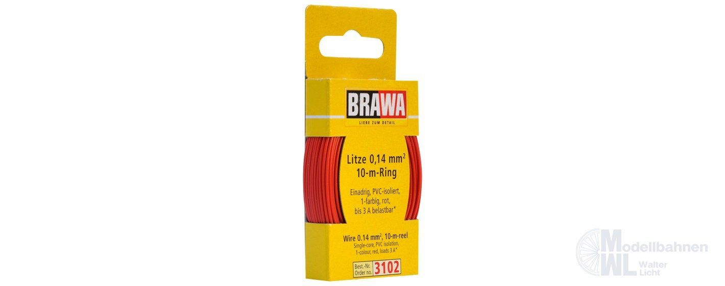 Brawa 3102 - Litze rot 10 Meter
