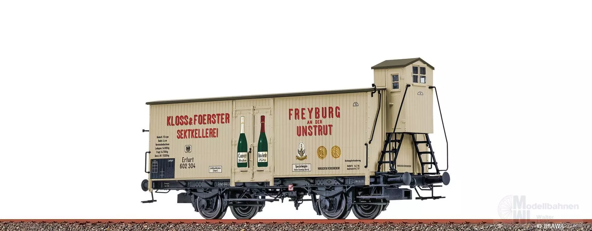 Brawa 51317 - Bierwagen K.P.E.V. Ep.I Kloss & Foerster H0/GL