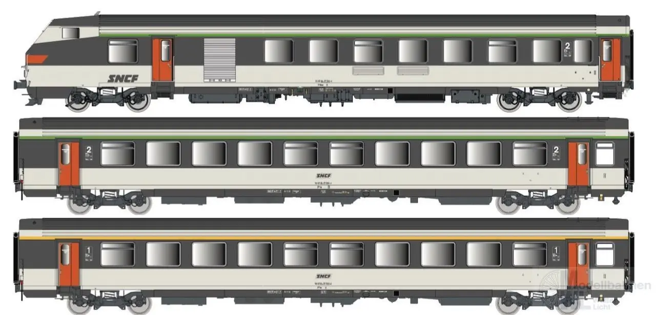 LS Models 41254AC - Personenwagen Set SNCF Ep.IV 3.tlg.VTU  H0/WS