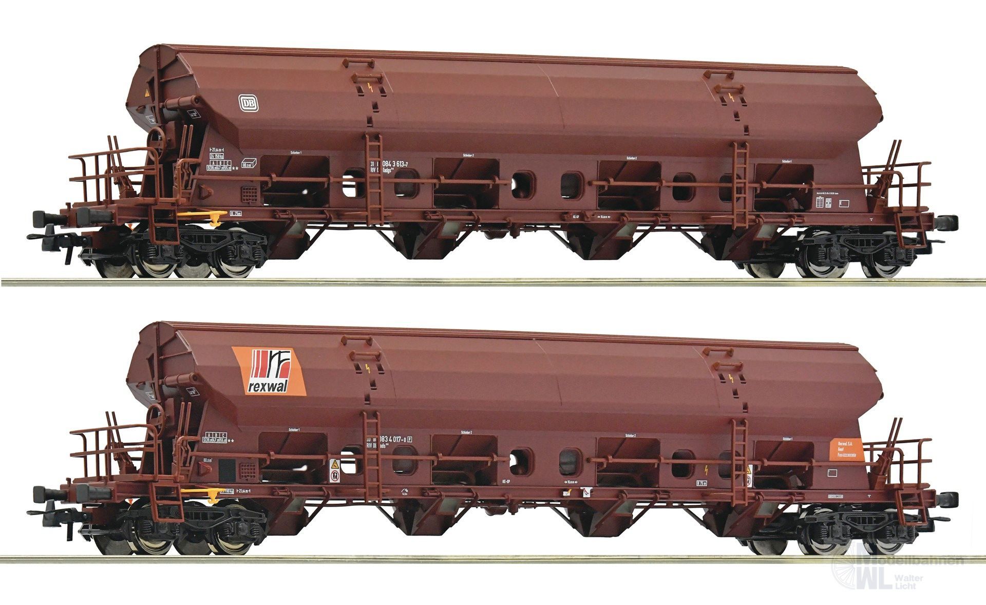 Roco 77036 - Schwenkdachwagen Set DB Ep.IV 2.tlg. H0/GL Roco 77036 - Schwenkdachwagen Set DB Ep.IV 2.tlg. H0/GL