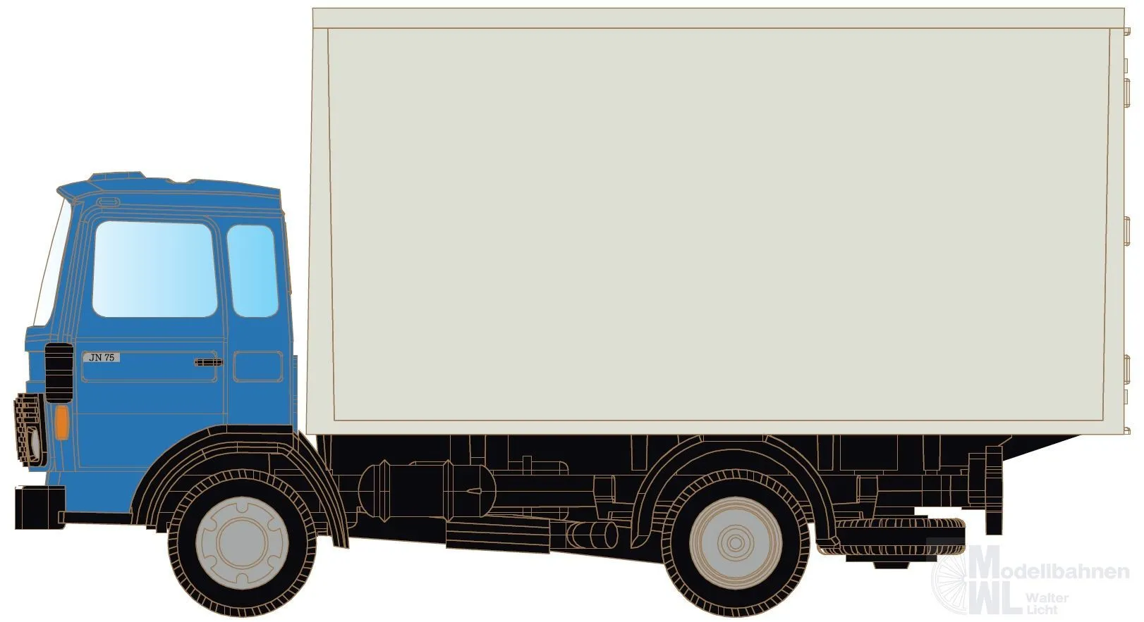 Lemke Minis 4861 - Renault JK75 mit Koffer neutral N 1:160