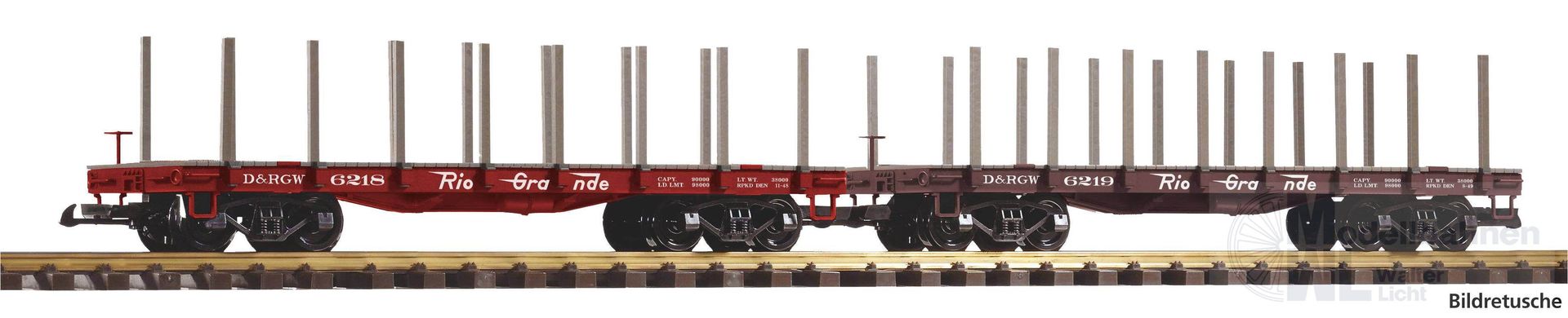 Piko 38797 - Flachwagen Set D&RGW 2.tlg. Spur G 1:22,5