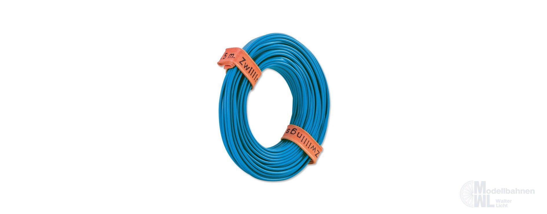 Brawa 3125 - Zwillingslitze blau 5 Meter