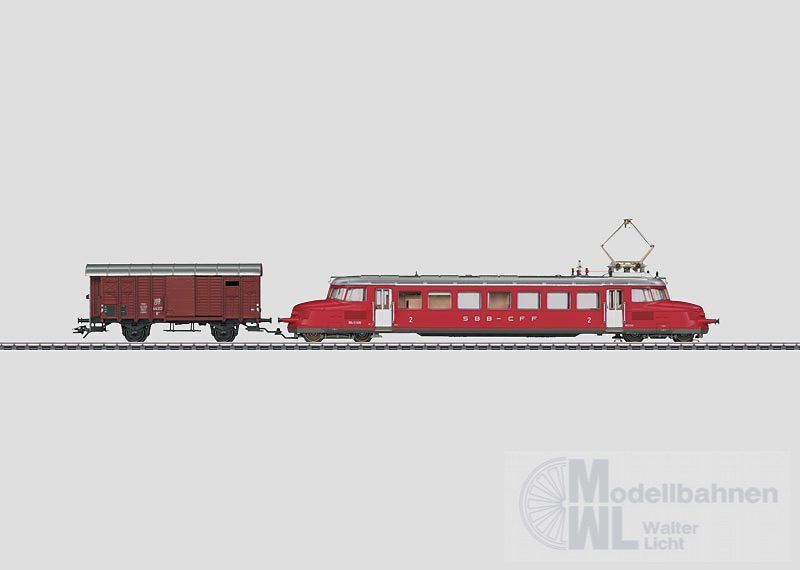 Märklin 37866 - MÄRKLIN - Triebwagen Rbe 2/4 SBB Ep.III Roter Pfeil mit Güterwagen H0/WS Sound Märklin 37866 - MÄRKLIN - Triebwagen Rbe 2/4 SBB Ep.III Roter Pfeil mit Güterwagen H0/WS Sound