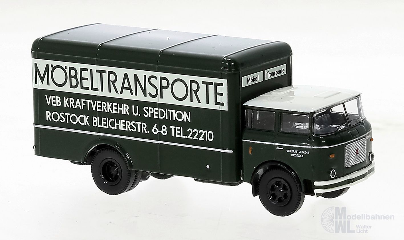 Brekina 71856 - Skoda-LIAZ Koffer-LKW KVK Rostock H0 1:87 Brekina 71856 - Skoda-LIAZ Koffer-LKW KVK Rostock H0 1:87