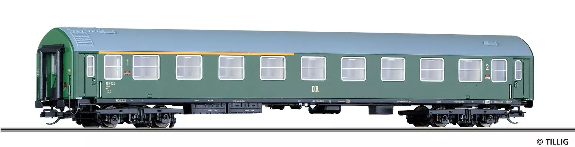 Tillig 16303 - Personenwagen DR Ep.III 1/2.Kl. Typ B TT 1:120