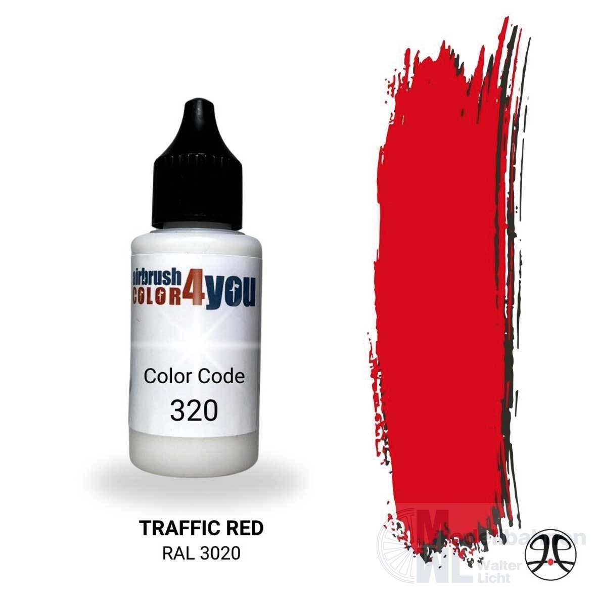 Busch 961000320 - Acrylfarbe Verkehrsrot RAL3020 30ml