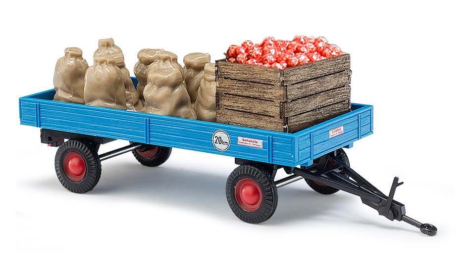 Busch 44995 - Anhänger mit Apfelladung H0 1:87 Busch 44995 - Anhänger mit Apfelladung H0 1:87