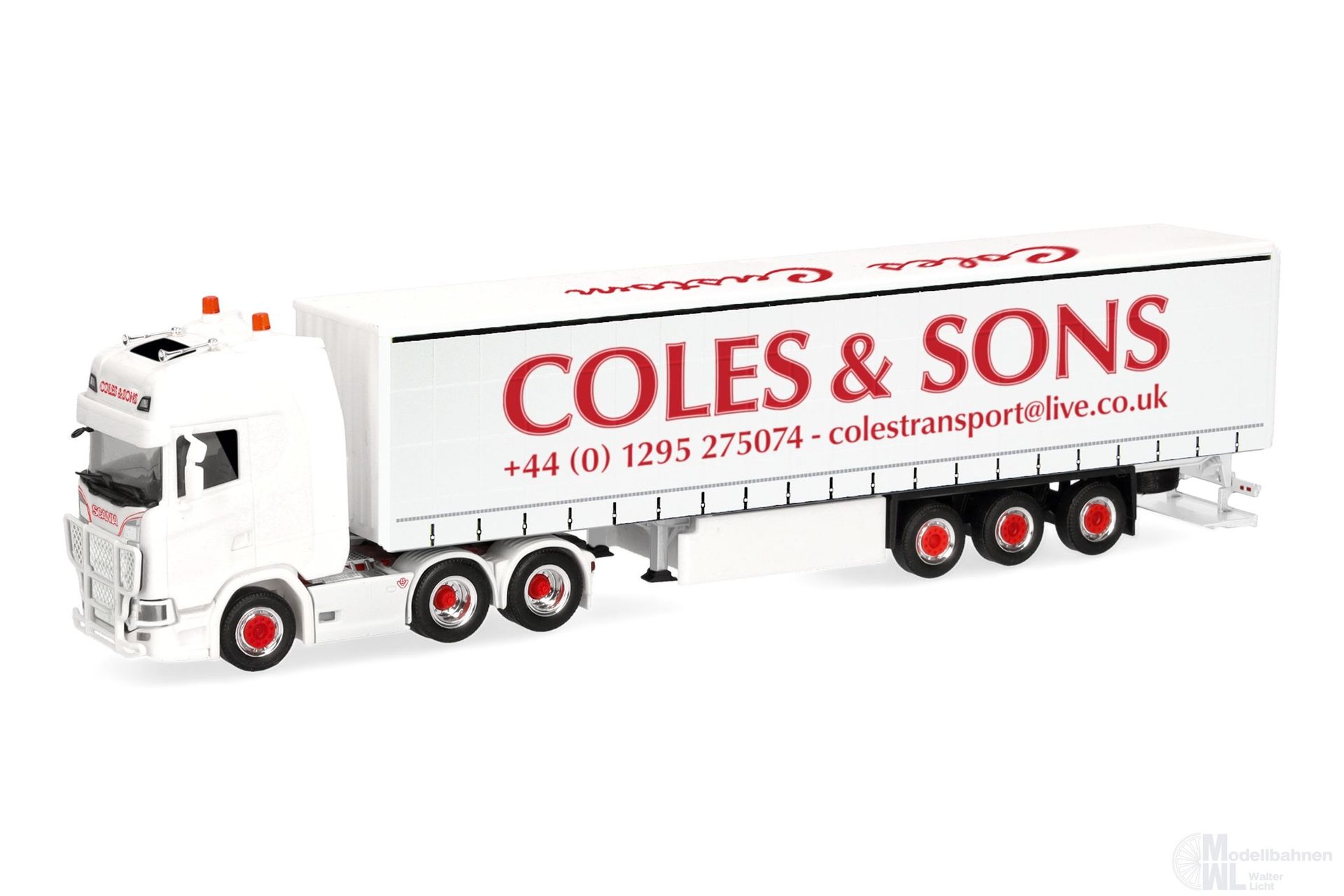 Herpa 321815 - Scania CS 20 HD Gardinenplanen Sattelzug Coles & Sons H0 1:87