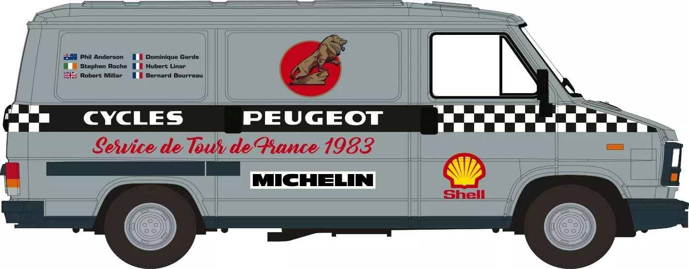 Brekina 34921 - Peugeot J5 Kastenwagen Tour de France H0 1:87