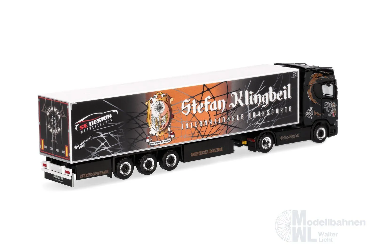 Herpa 321013 - Scania CS 20 HD Kühlkoffer-Sattelzug Klingbeil H0 1:87