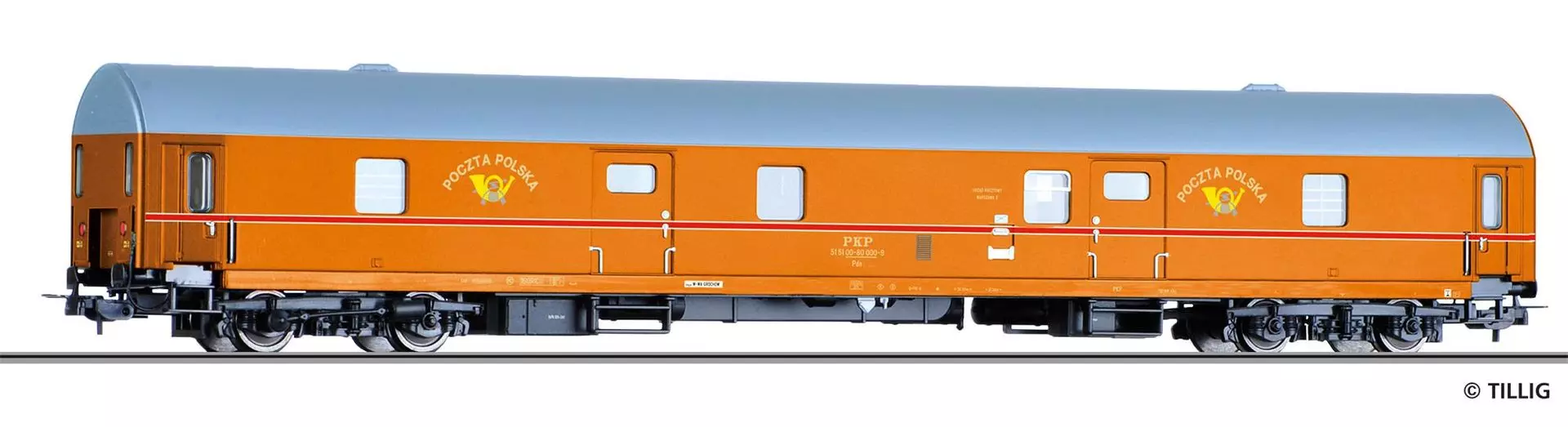 Tillig 74942 - Bahnpostwagen Poczta Polska Ep.V Pdn H0/GL