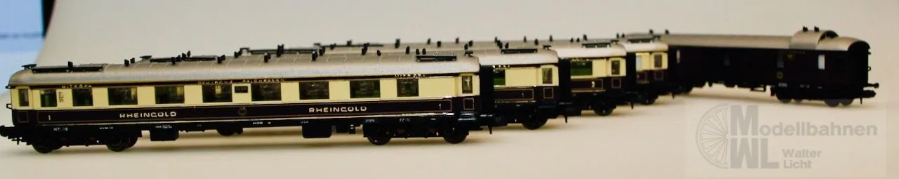 Hobbytrain 20500 - HOBBYTRAIN - Rheingold Wagen Set DRG Ep.II 5.tlg. mit Tischbeleuchtung N 1:160