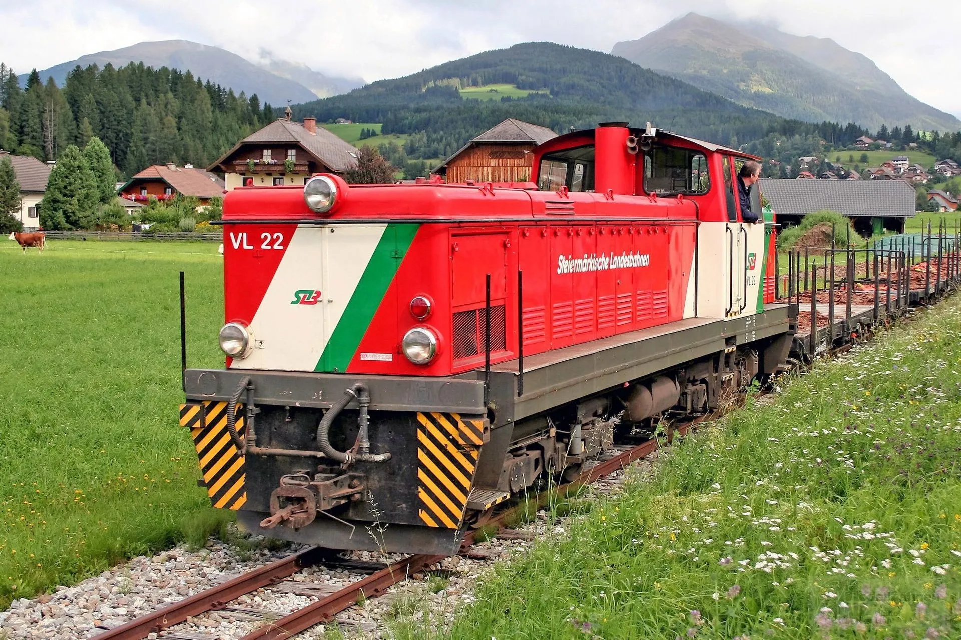 Bemo 1021912 - Diesellok VL 22 StLB Ep.V/VI rot H0e