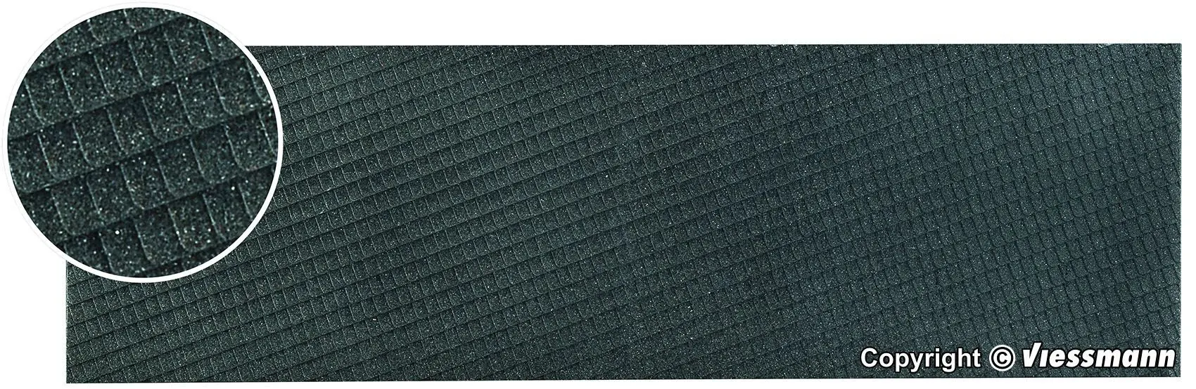 Vollmer 48231 - Dachplatte Schiefer aus Steinkunst, L 28 x B 16,3 cm H0 1:87