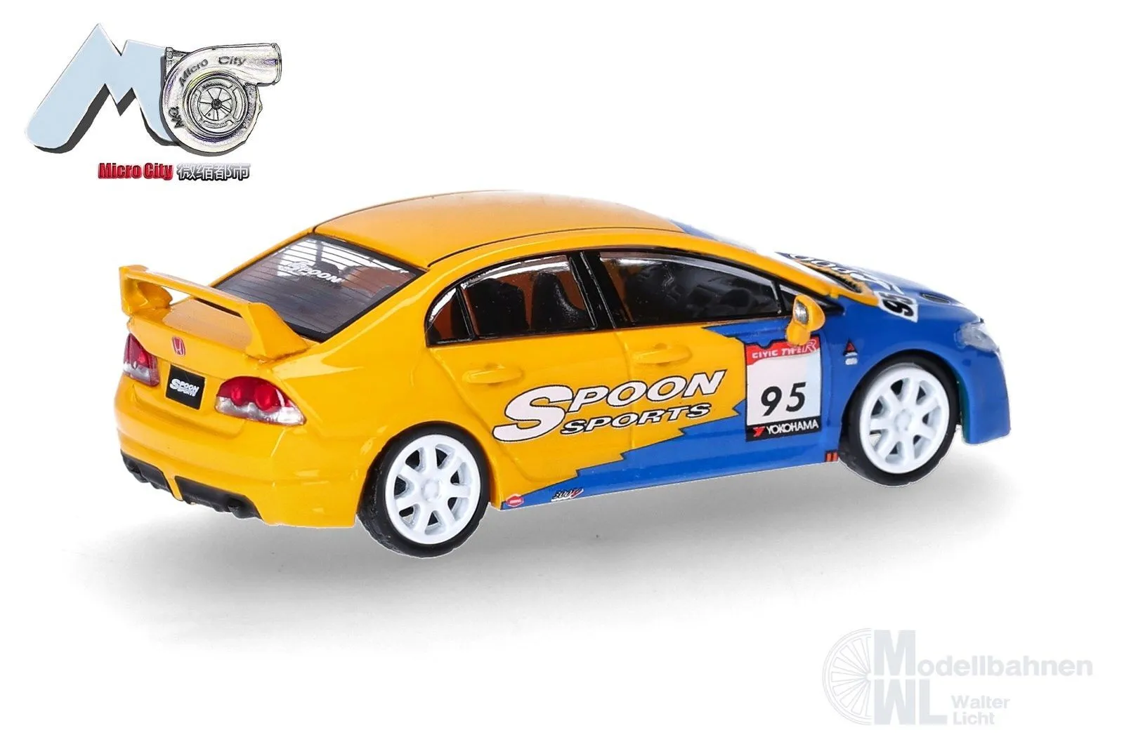 Herpa 87MC000090 - Honda Civic FD2 gelb/blau H0 1:87