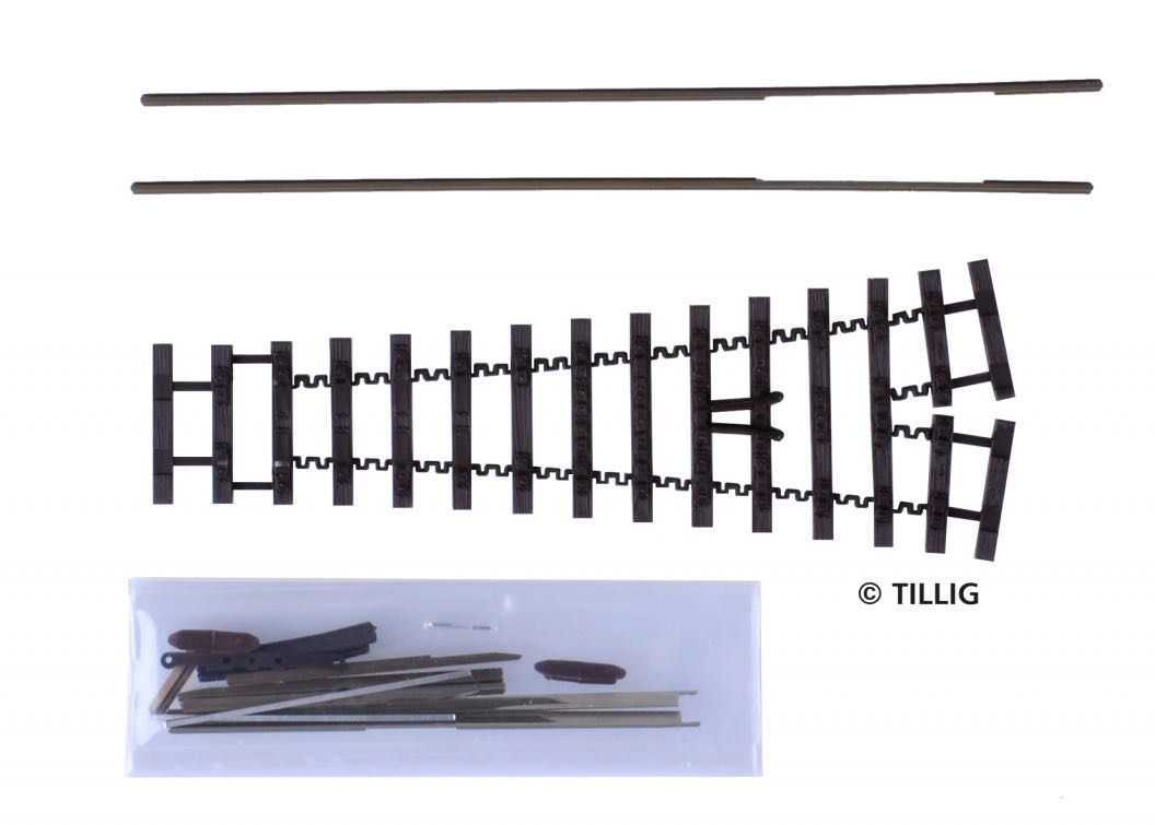 Tillig 85641 - Bausatz Weiche rechts/links 18° Länge 128 mm H0e Tillig 85641 - Bausatz Weiche rechts/links 18° Länge 128 mm H0e