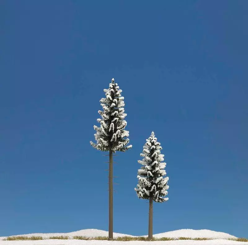 Busch 6153 - 2 Schnee-Fichten, 130/195 mm H0 1:87