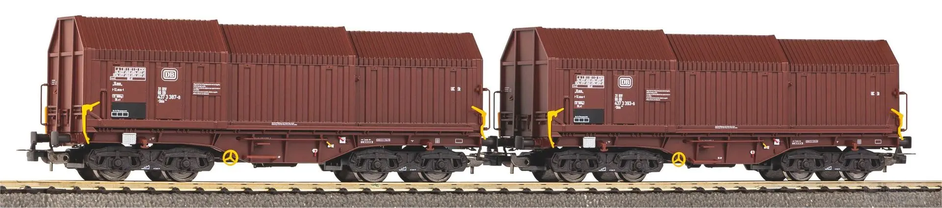Piko 58294 - Teleskophaubenwagen Set DB Ep.IV 2.tlg. H0/GL
