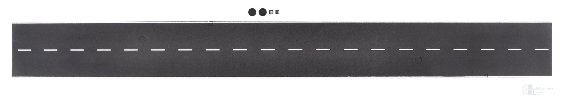 Vollmer 48290 - Straßenplatte Asphalt mit Nut für Magnetband Steinkunst H0 1:87
