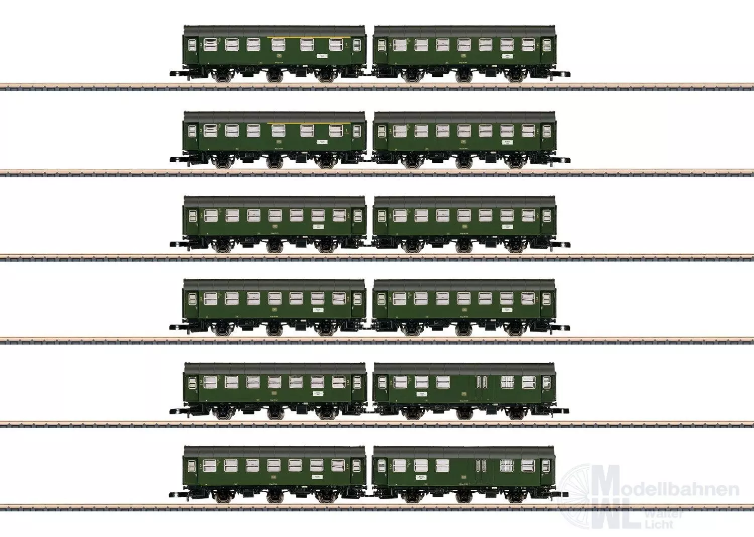 Märklin 87061 - Display Umbauwagen DB Ep.IV 6 Wagen-Paare Spur Z 1:220 KEIN EINZELVERKAUF