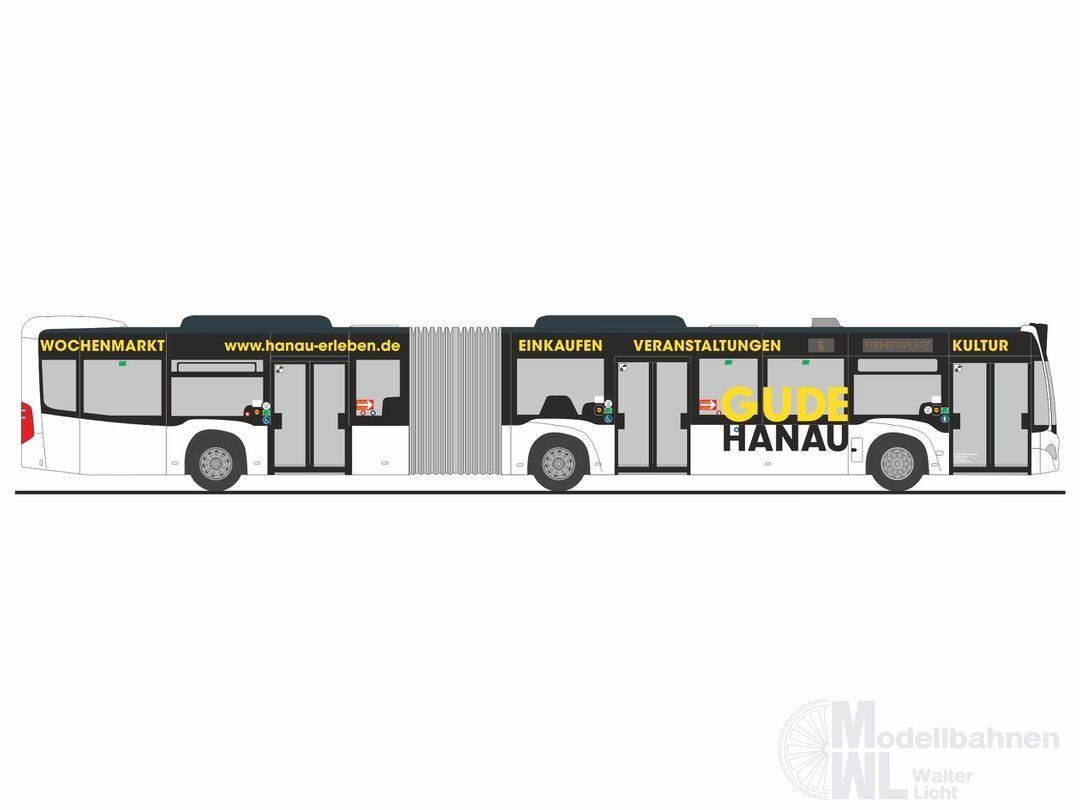 Rietze 73585 - Mercedes-Benz Citaro G ´15 Hanauer Straßenbahn - Gude H0 1:87