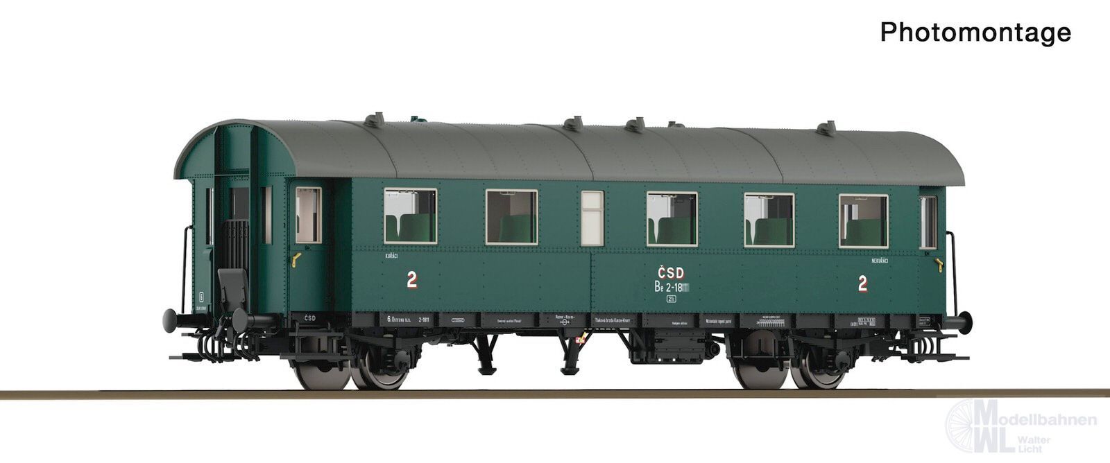 Roco 6280073 - Personenwagen Donnerbüchse CSD Ep.III 2.Kl. Be TT 1:120