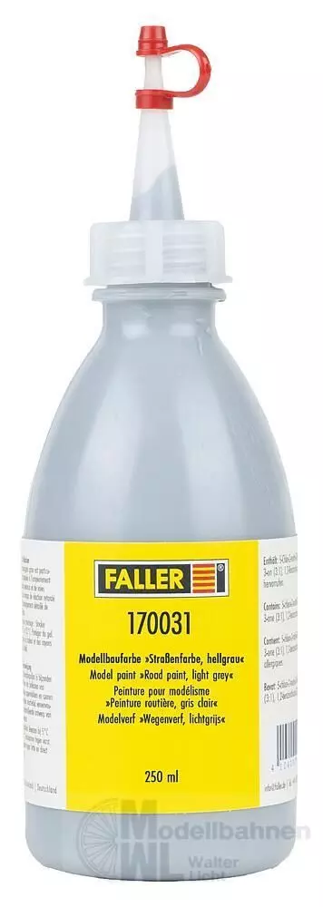 Faller 170031 - Modellbaufarbe Straßenfarbe hellgrau 250 ml