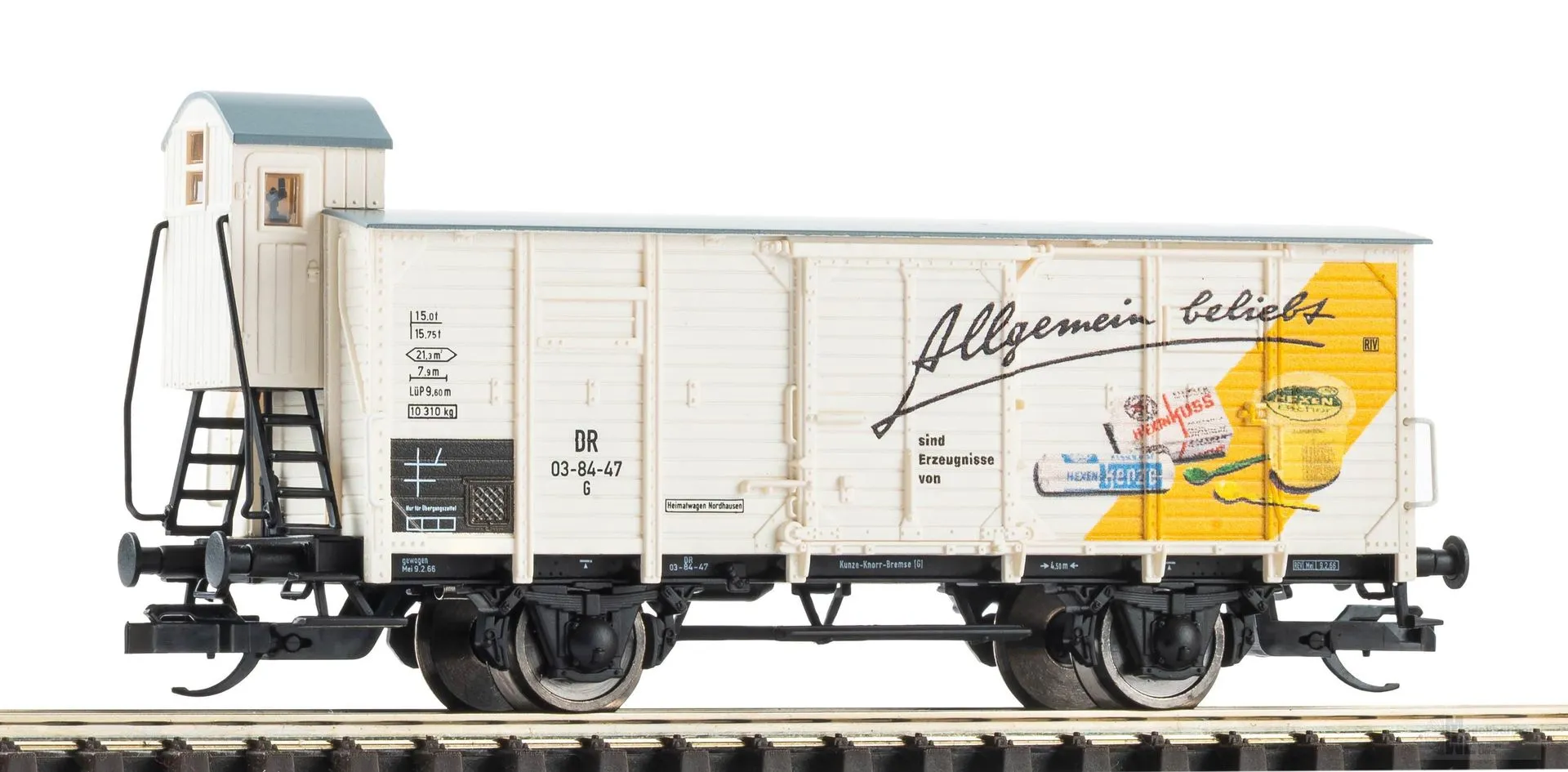 Piko 47853 - Güterwagen ged. DR Ep.III Hexenkuss TT 1:120