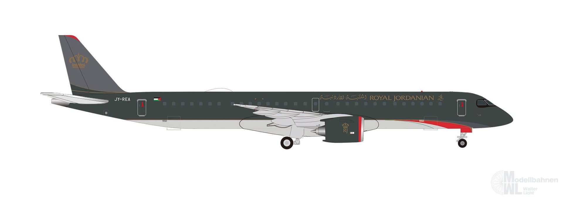 Herpa 539272 - Embraer E195-E2 Royal Jordanian Airlines 1:500