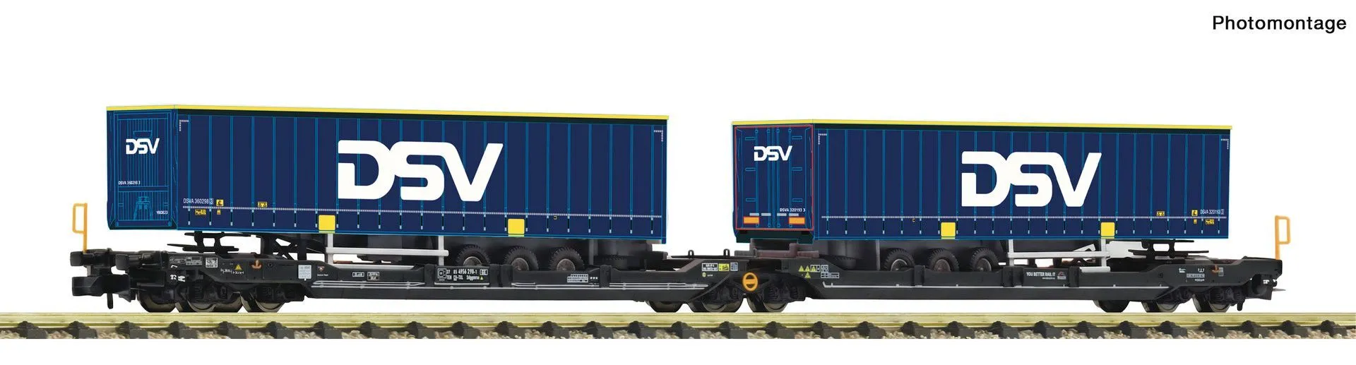 Fleischmann 6660141 - Doppeltaschenwagen T3000e TX-Logistik Ep.VI DSV Auflieger N 1:160