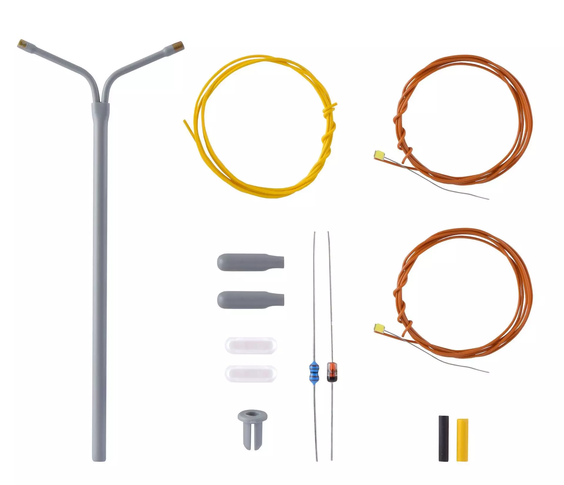 Viessmann 6923 - Bausatz Peitschenleuchte doppelt mit LED TT 1:120