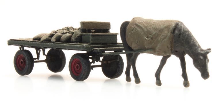 ARTITEC b.v. 316051 - Kohlenwagen mit Pferd N 1:160