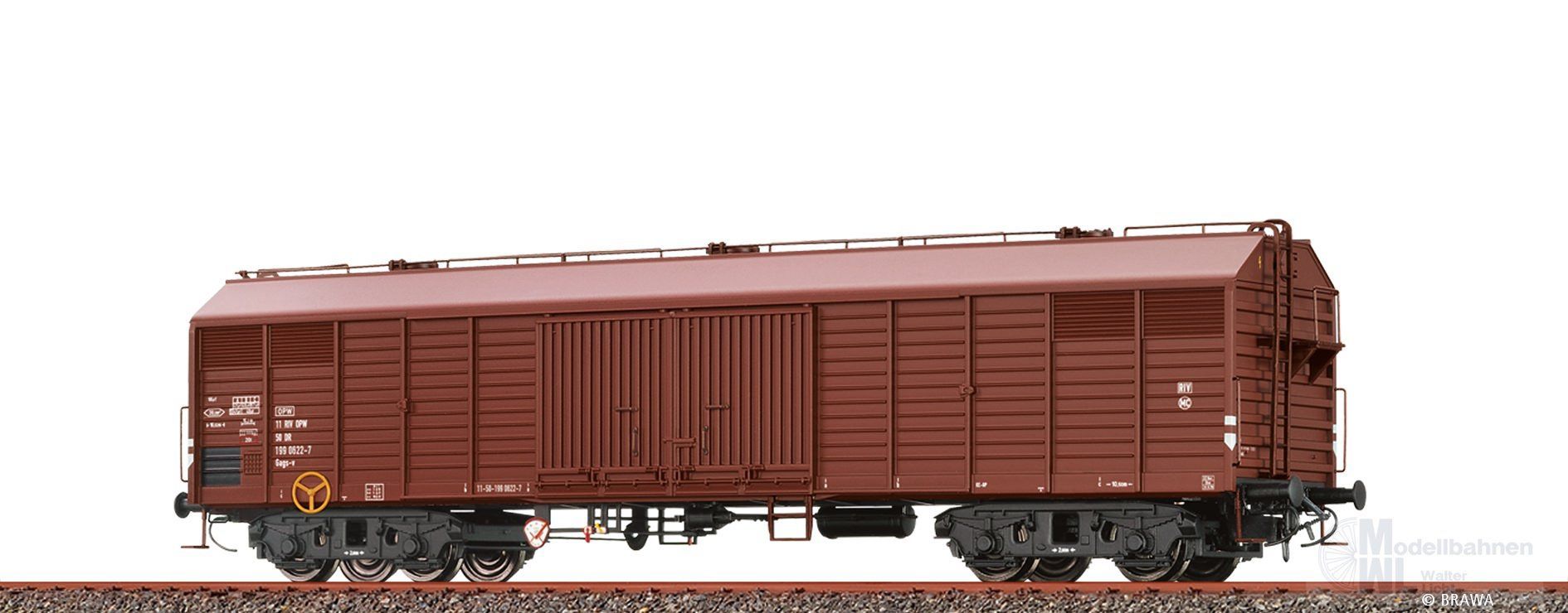Brawa 50414 - Güterwagen gedeckt DR Ep.IV Gags-v H0/GL