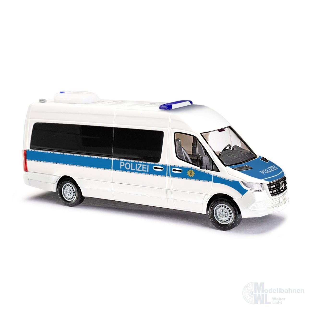 Busch 52638 - Mercedes-Benz Sprinter lang Polizei Berlin MKW Baujahr 2018 H0 1:87