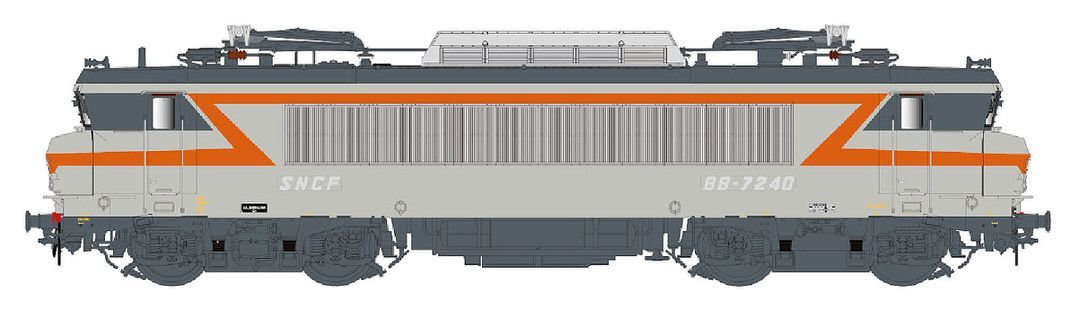 Jägerndorfer Modellbahn  - E-Lok BB 7240 SNCF, Ep.IV, beton, Sound