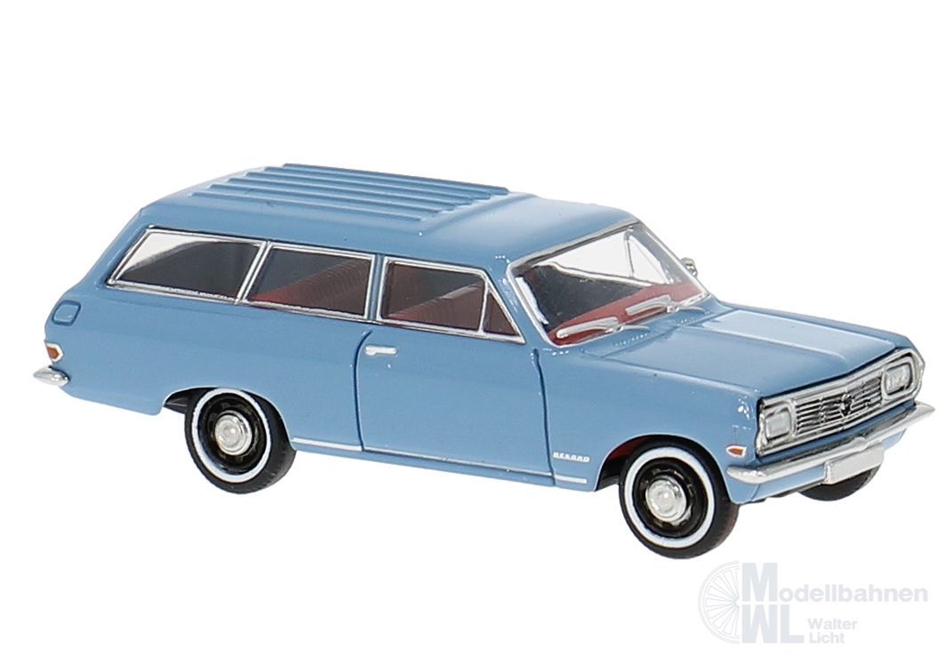 Brekina 20476 - Opel Rekord B CarAVan in hellblau H0 1:87