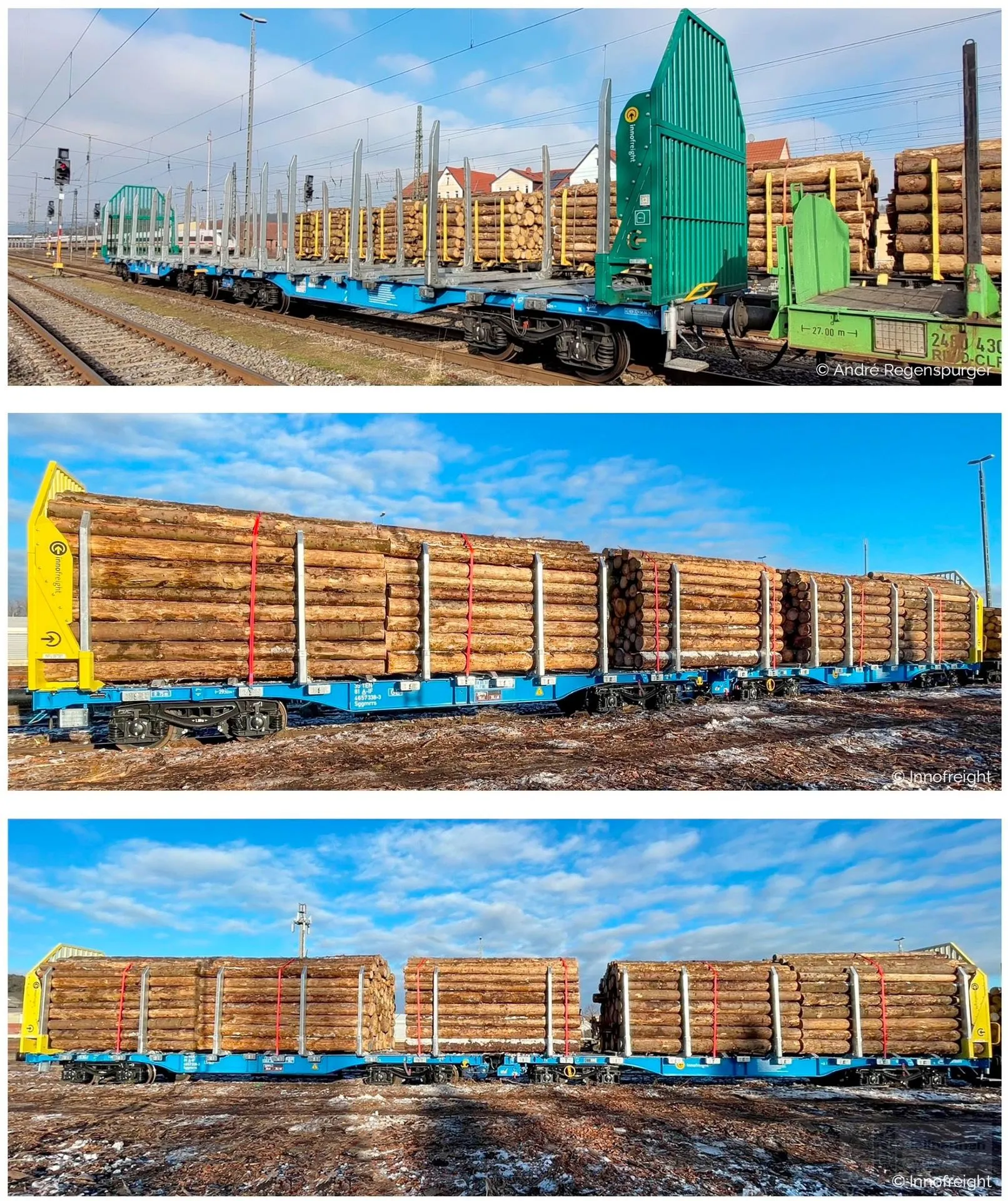 Sudexpress S4657002 - Rungenwagen Set Innofreight (AT) Ep.VI 3.tlg. Sggmrrs 90 GigaWood H0/GL